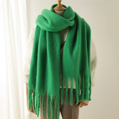 Heidi Mode winter scarf – soft cashmere-look scarf with fringes and elegant design