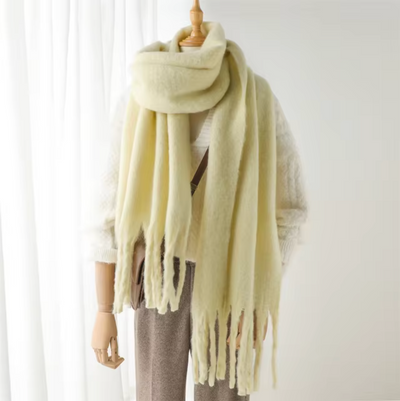 Heidi Mode winter scarf – soft cashmere-look scarf with fringes and elegant design