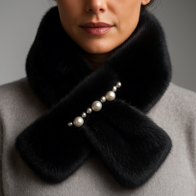 Pearl Velvet Cashmere Scarf