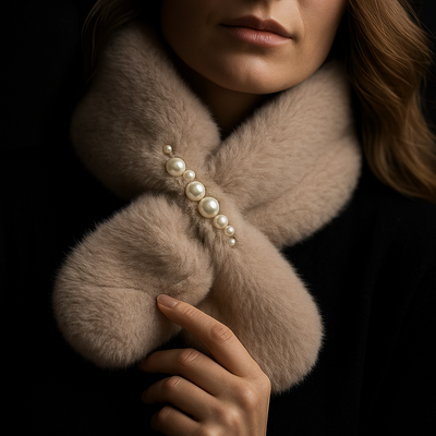 Pearl Velvet Cashmere Scarf