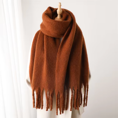 Heidi Mode winter scarf – soft cashmere-look scarf with fringes and elegant design