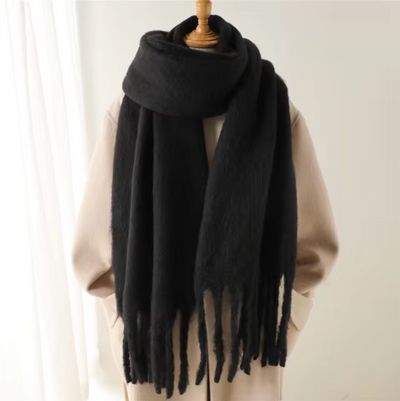 Heidi Mode winter scarf – soft cashmere-look scarf with fringes and elegant design