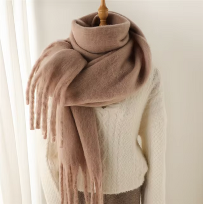Heidi Mode winter scarf – soft cashmere-look scarf with fringes and elegant design