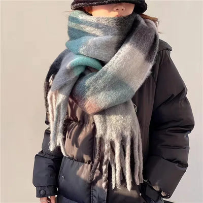 Soft cashmere scarf for women – warm colourful winter scarf with a luxurious feel