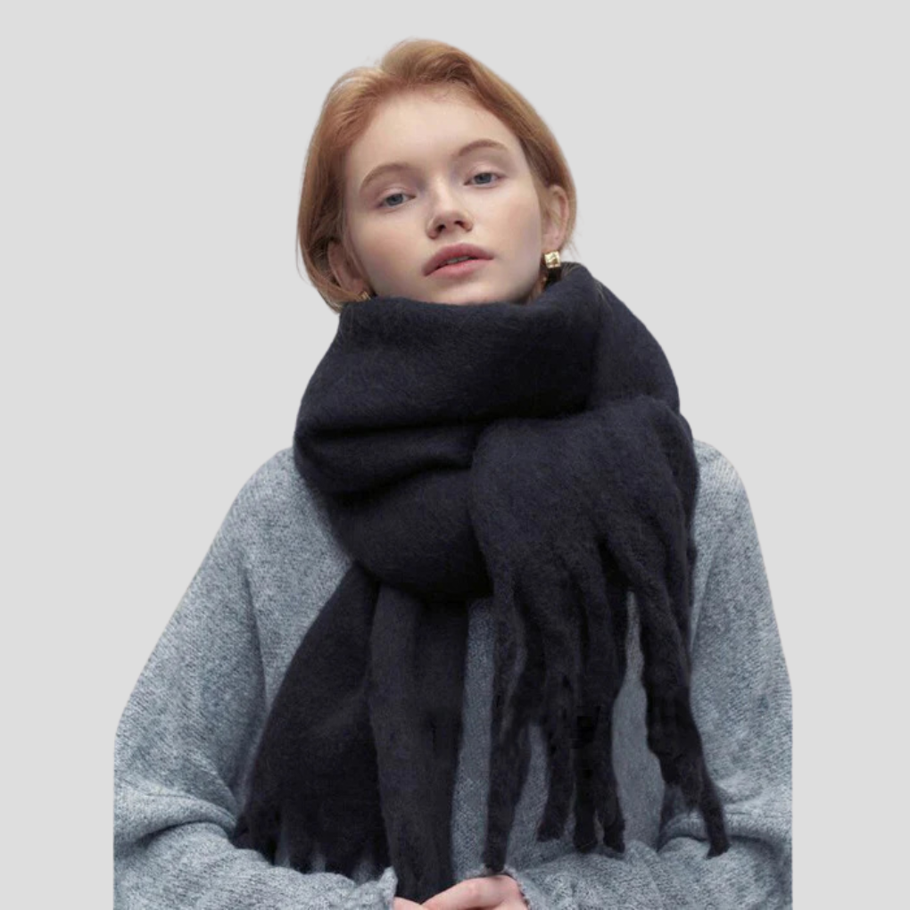 Ladies Tassel Scarf – Stylish Long Scarf with Fringes and Soft Fabric