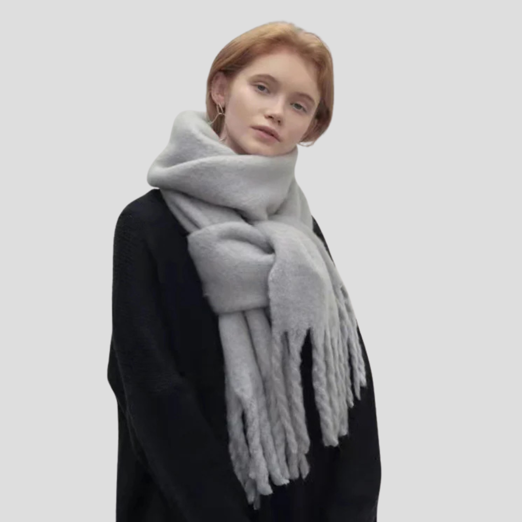 Ladies Tassel Scarf – Stylish Long Scarf with Fringes and Soft Fabric