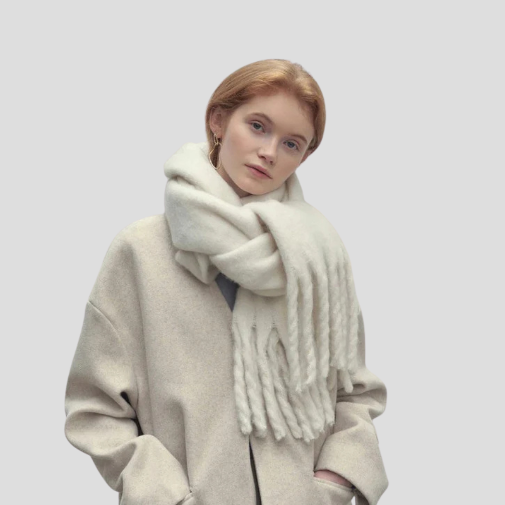 Ladies Tassel Scarf – Stylish Long Scarf with Fringes and Soft Fabric