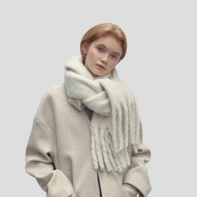 Ladies Tassel Scarf – Stylish Long Scarf with Fringes and Soft Fabric