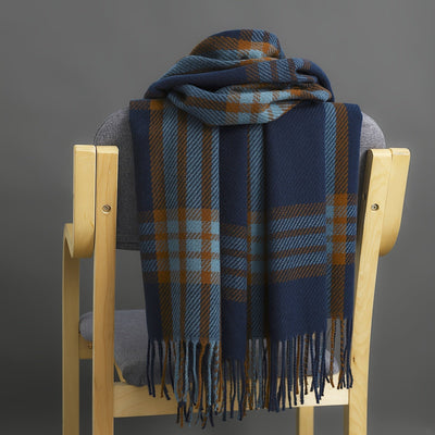 Pure Cashmere Checked Scarf