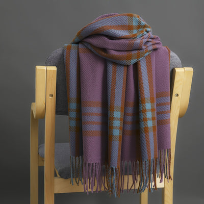 Pure Cashmere Checked Scarf