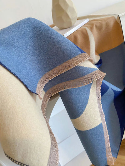 Reversible Cashmere Scarf for Women – Soft Warm Winter Scarf Two-Sided